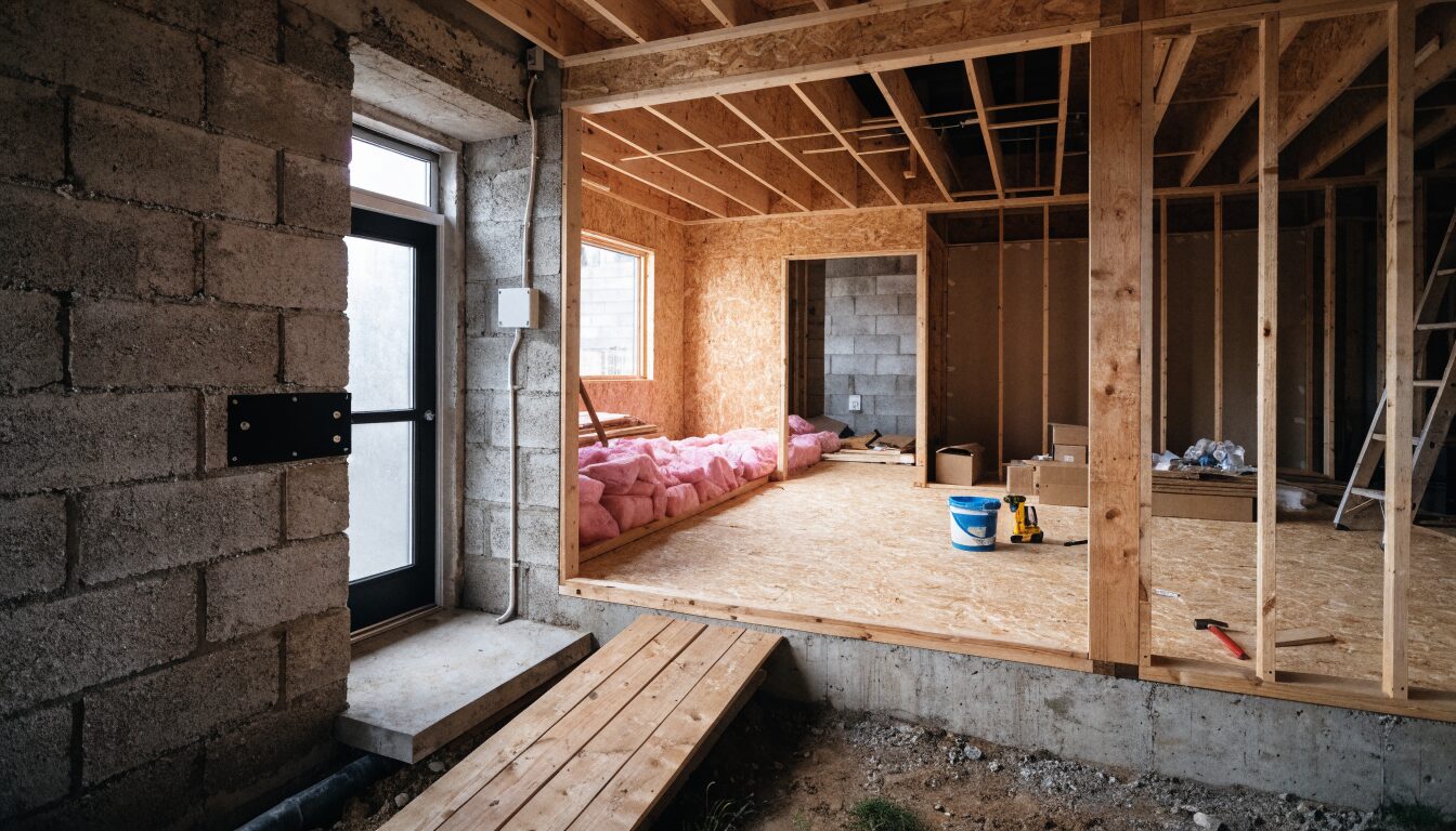 Legal basement suite in a Burnaby home: separate entry, modern kitchen, and compliant egress windows.