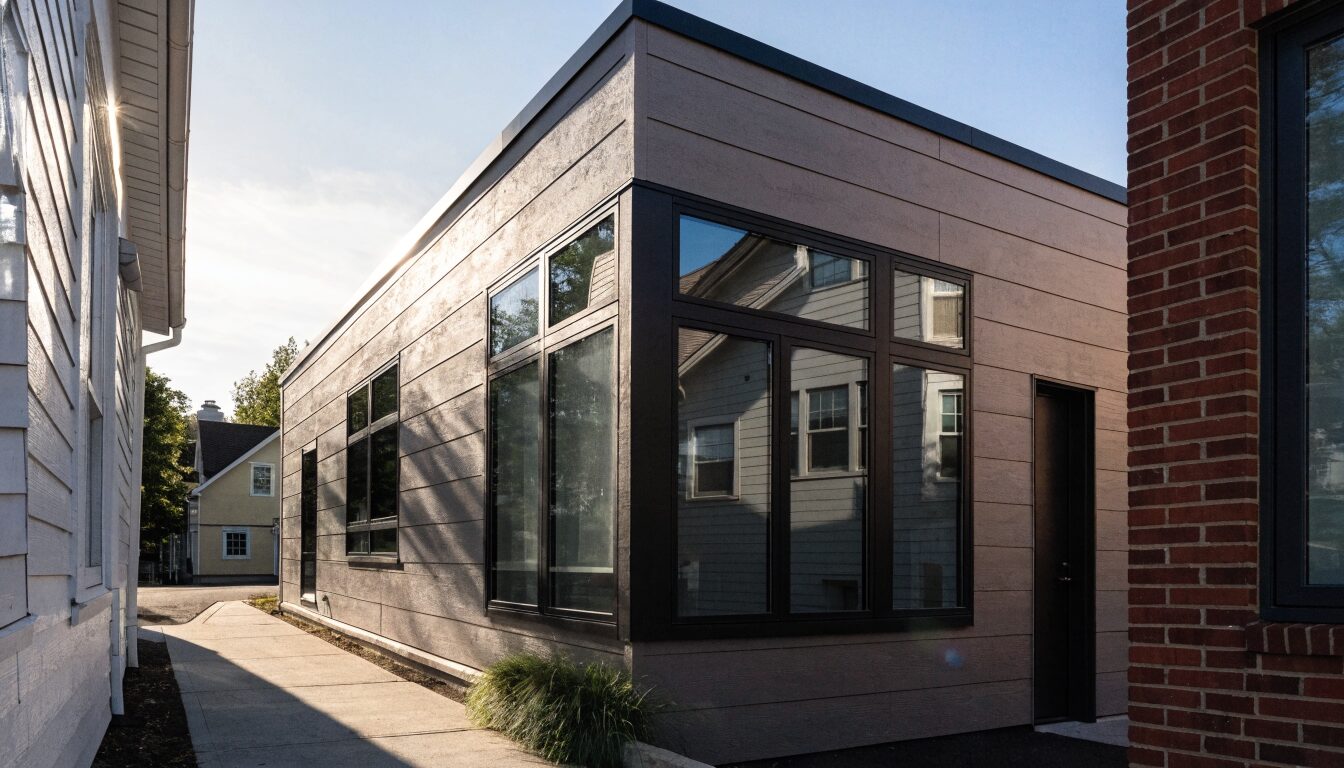 Detached laneway house in Richmond BC: contemporary compact dwelling at the rear of a residential lot with lane access.