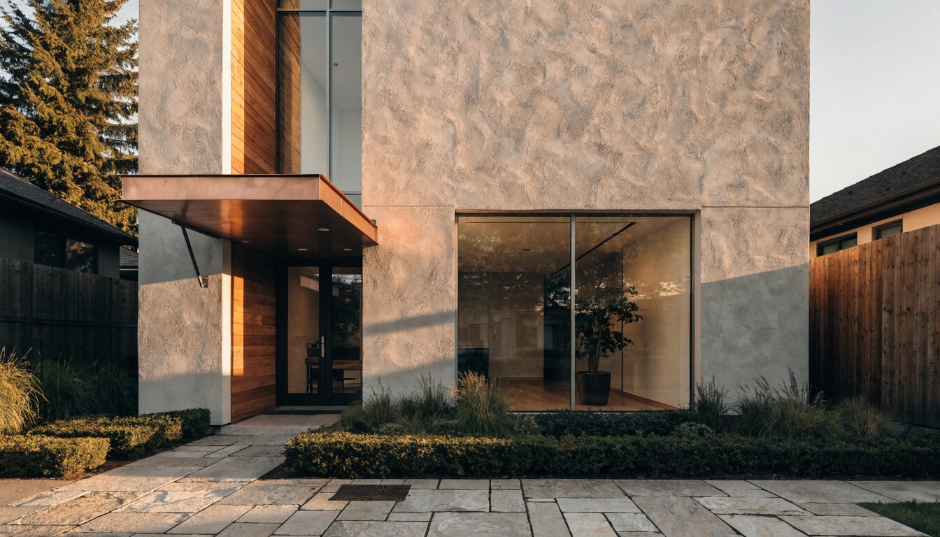 Detached coach house in West Vancouver: contemporary hillside dwelling with separate entry and ocean view terrace.